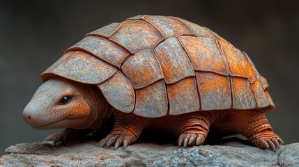 Fototapeta premium 3D Style Armadillo Rolled into a Protective Ball for Creative Projects