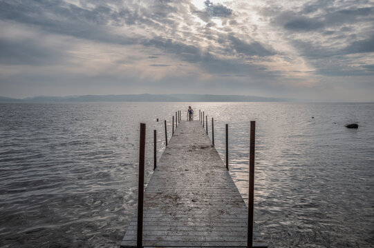 Small beach Daugaard at Vejle fjord in Denmark