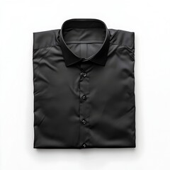 The Black Shirt in a Minimalist Studio Setting with a Crisp White Background