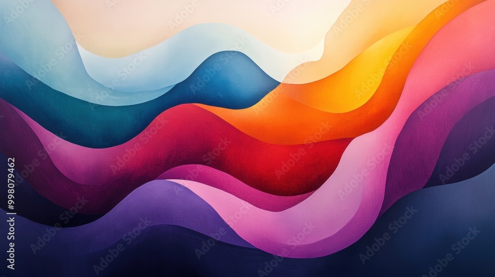 Poster abstract art exploration, bold lines and soft gradients combine to offer a visually captivating expe