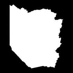 Western province map, administrative division of Zambia. Vector illustration.