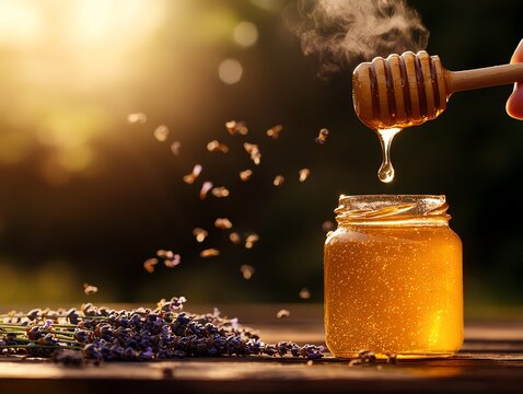 Hyperlocal honey infused with urban rooftopgrown lavender