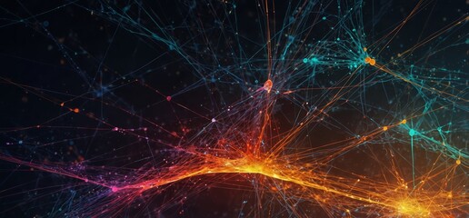 Abstract digital background. Can be used for technological processes, neural networks and AI, digital storages, sound and graphic forms, science, education