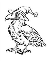 Obraz premium Beautiful Vulture Coloring Page, Wild Bird Colouring Design for Your Corporate Books and Business Graphic Resource or Creative Project, Ai Generative