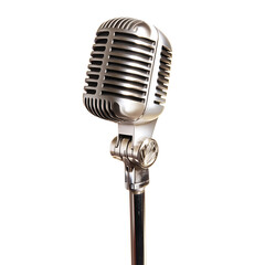 Fototapeta premium Microphone isolated on transparent background