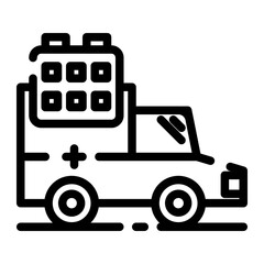 scheduled hospital car cutline icon