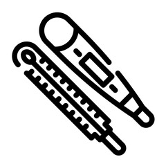 body thermometer cutline icon