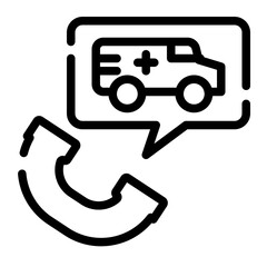 call the hospital car cutline icon
