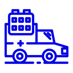 scheduled hospital car color icon