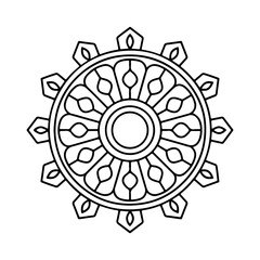 wheels vector mandala.