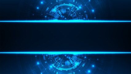 Futuristic circle circuit board, electronic motherboard, communication concept technology concept