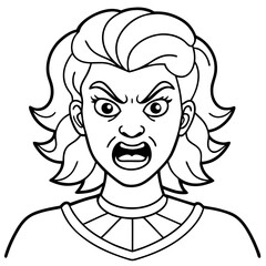 angry woman character