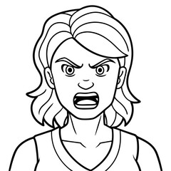 angry woman character