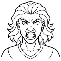 angry woman character