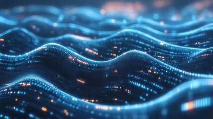 Fototapeta premium abstract white Connection digital data and big data concept futuristic network on background.