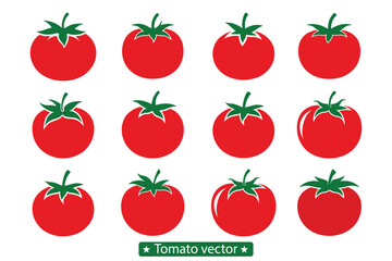 Tomato silhouette vector illustration, Tomato silhouette vector