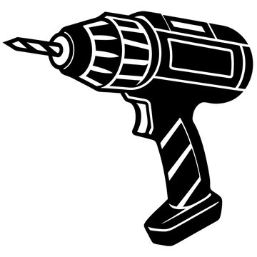 recommend clip art: electric drill isolated on white background