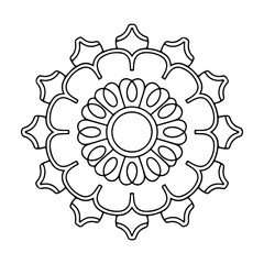 spiritual symbol round ornament mandala design.