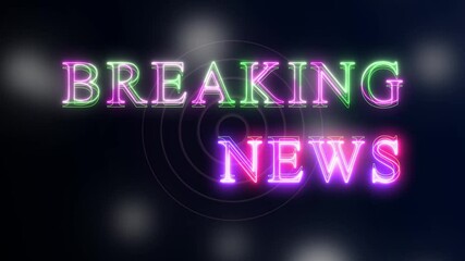 4K Broadcast Graphics Breaking News Broadcast TV Animation Graphic Title animation, international news background animation, Digital world news background animation, rotated earth technology news