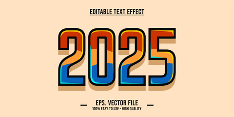 2025 typography word art illustration