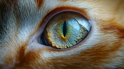 Captivating Close Up of a Cat s Dilating Pupil and Textured Iris in Changing Light