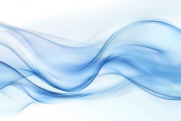 Naklejka premium Blue And White Abstract Waves Background