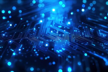 Obraz premium Blue Digital Technology Background