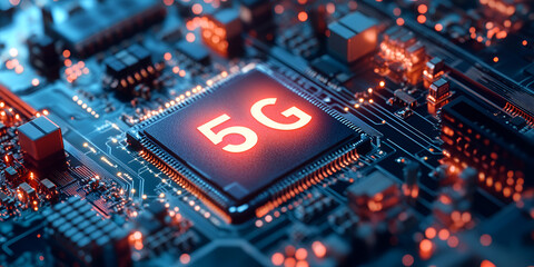 Fototapeta premium 5G Network Technology on a Chip
