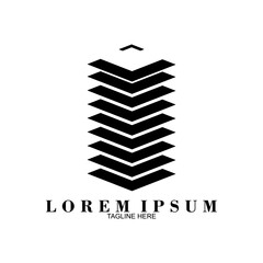 Building logos, complex logos, real estate logos, on a white background suitable for mascots, icons, marketing, brands, etc.