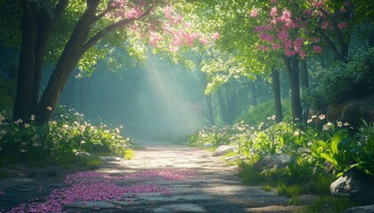 Obraz premium Virtual Reality Environment with Pool Tropical Plants in Modern Setting