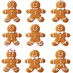 A collection of gingerbread man