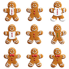 A collection of gingerbread man