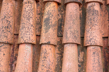red roof tiles on roof