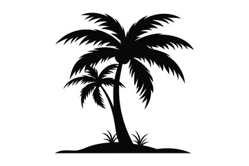 palm tree silhouette vector illustration