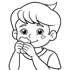 beauty skin care routine cute boy wipes his face-