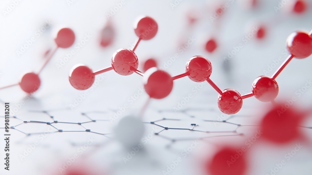 Poster advanced atomic manipulation precision nanotechnology in 3d render showcasing accurate molecular str