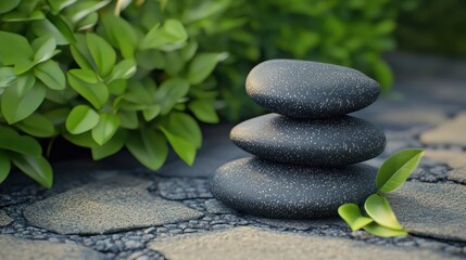 Fototapeta premium Customizable Zen stones with space for text or ideas