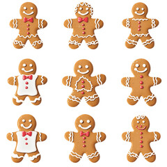 A collection of gingerbread man