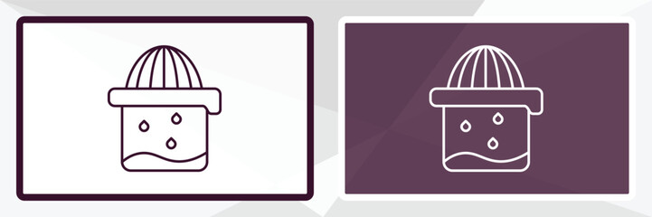 squeezer outline icon. Linear vector from kitchen concept. Thin line white and black squeezer icon isolated on white and dark background