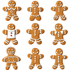 A collection of gingerbread man