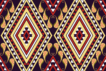 native pattern Fabric Abstract Patterns, Hand American Tribal ethnic design Backgrounds, Modern Tribal geomagnetic  for Rugs, Pillow Cases, Shirts, Pants and more.