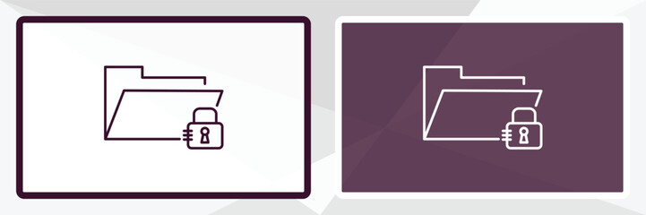 data protection outline icon. Linear vector from internet security concept. Thin line white and black data protection icon isolated on white and dark background