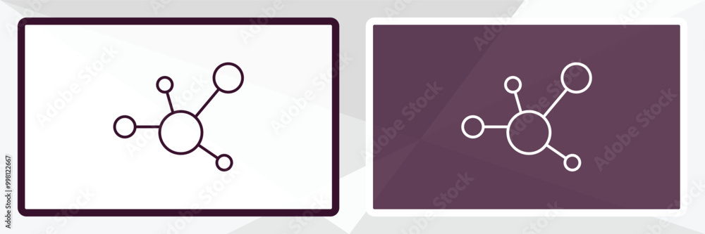 Poster hub outline icon. linear vector from internet security concept. thin line white and black hub icon i