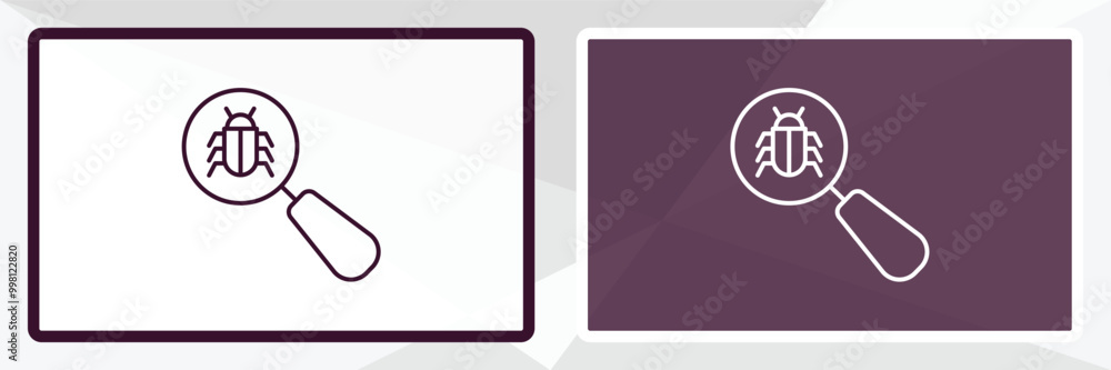 Poster malware outline icon. linear vector from internet security concept. thin line white and black malwar