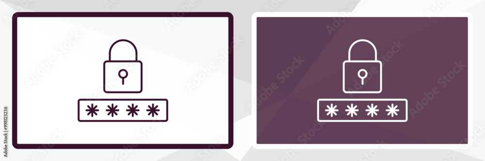 Poster pin code outline icon. linear vector from internet security concept. thin line white and black pin c