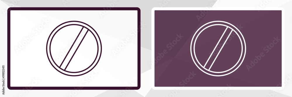 Poster access denied outline icon. linear vector from internet security concept. thin line white and black 
