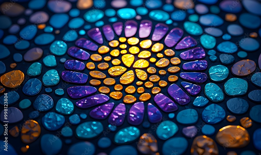 Poster vibrant mosaic of diversity, a stunning array of colors and patterns symbolizing cultural richness a