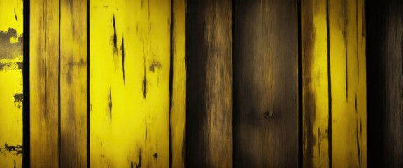 Old Grungy Yellow and Brown Rustic Wood Background