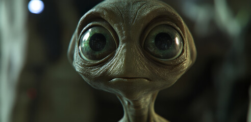 Alien with Large Eyes and Glow