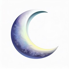 logo de lune en croissant en illustration ia, logo, r&ecirc;ve et r&ecirc;verie